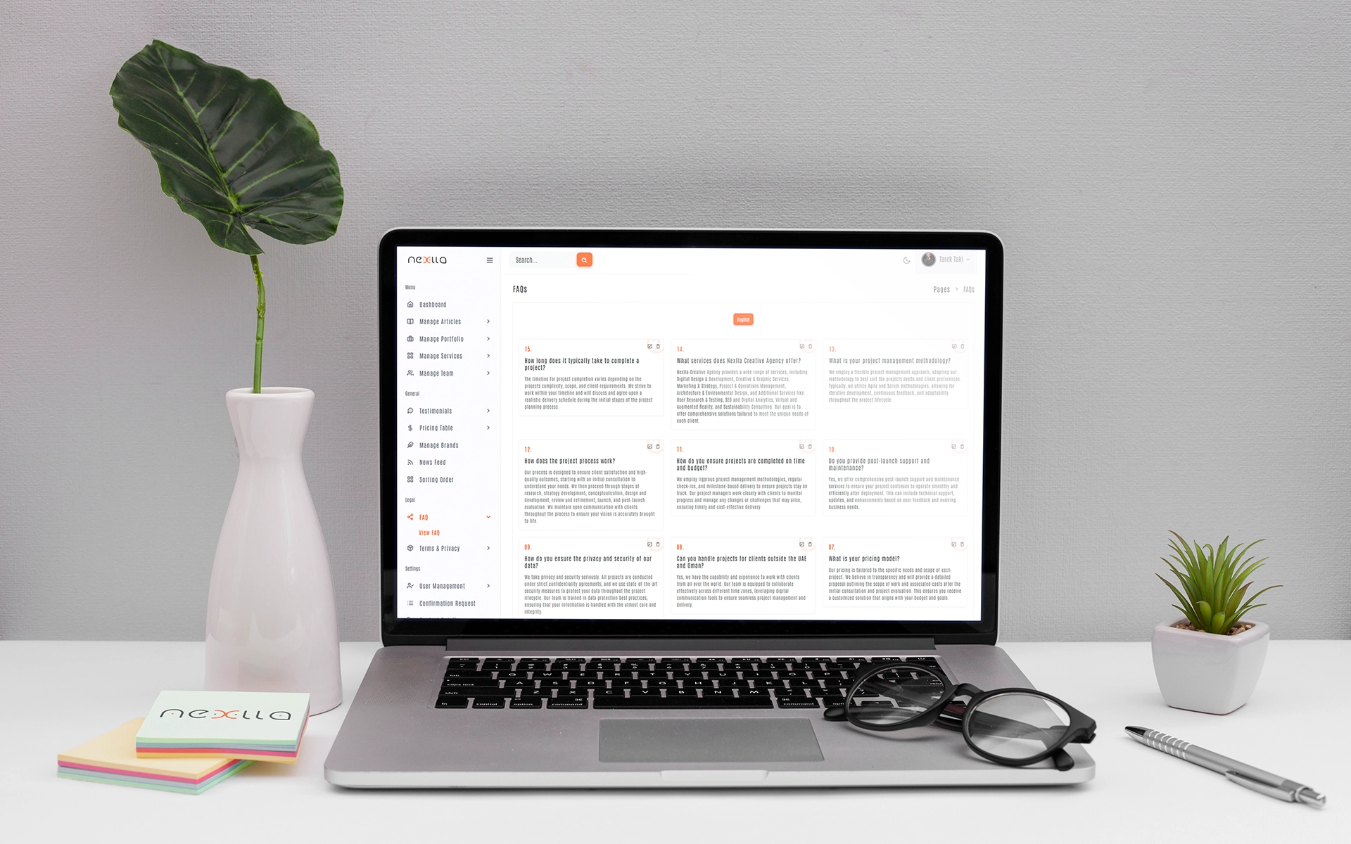 Nexlla Dashboard Portal Preview