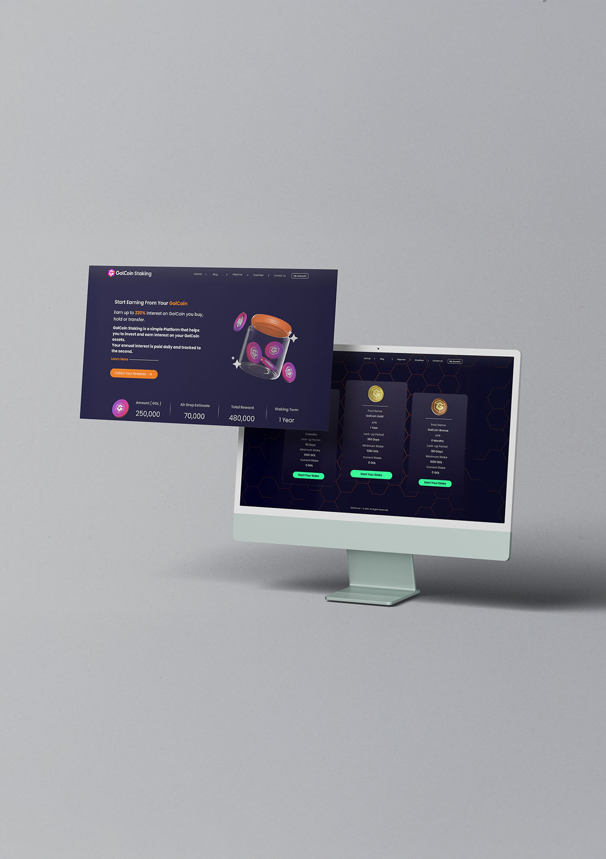 GolStaking Upgraded Platform From GogolCoin Staking Platform By Nexlla Creative Agency